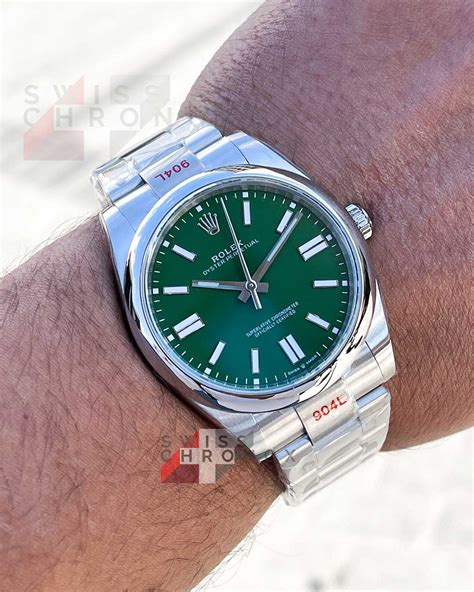 Rolex 124300 Green New Oyster Perpetual 41 Mens .